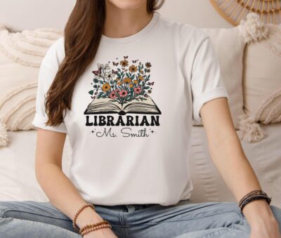 Librarian School Literacy Custom T-shirt