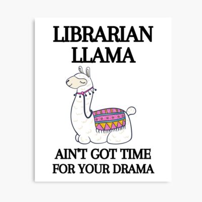 Librarian And Llama Lover Poster