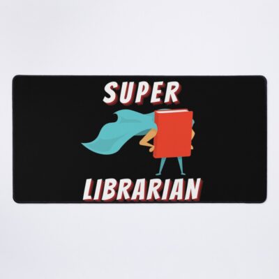 Super Librarian With Superhero Cape Mouse Pad