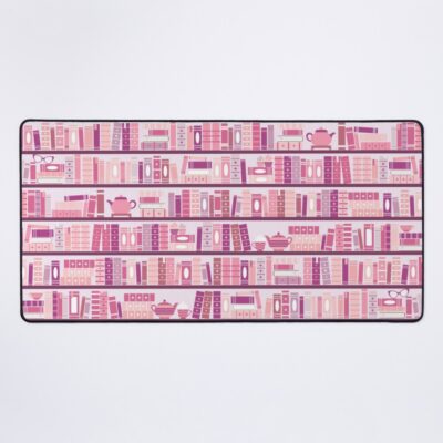Romance Books Tea And Bookcase Mouse Pad