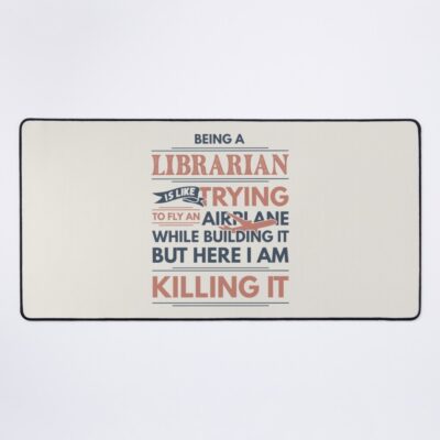 Librarian Flying An Airplane While Building It Mouse Pad