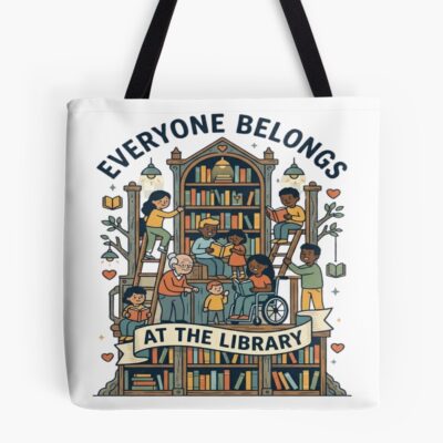 Library Tree Of Knowledge Everyone Belongs Tote Bag