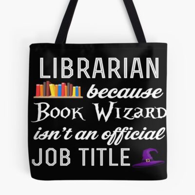 Librarian Book Wizard Vintage Tote Bag